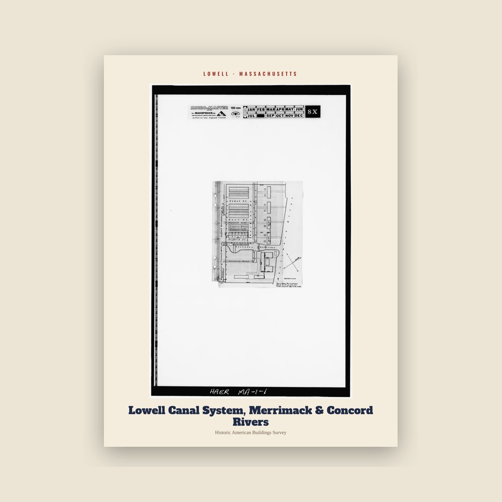 Lowell Lowell Canal System, Merrimack & Concord Rivers Archive Print