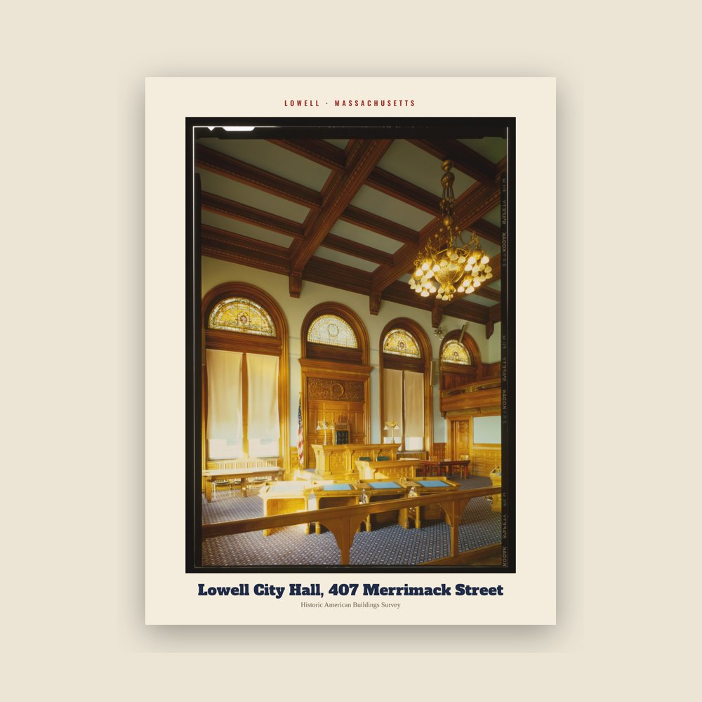 Lowell Lowell City Hall, 407 Merrimack Street Archive Print
