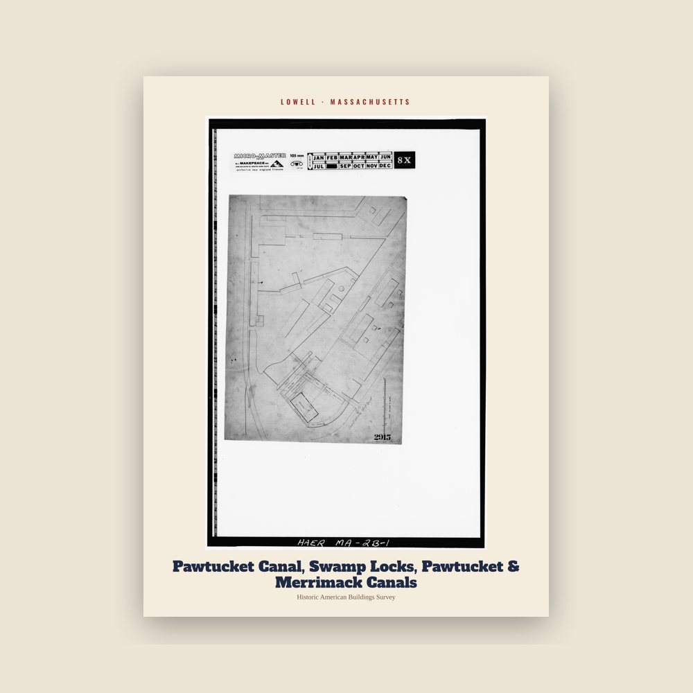 Lowell Pawtucket Canal, Swamp Locks, Pawtucket & Merrimack Canals Archive Print