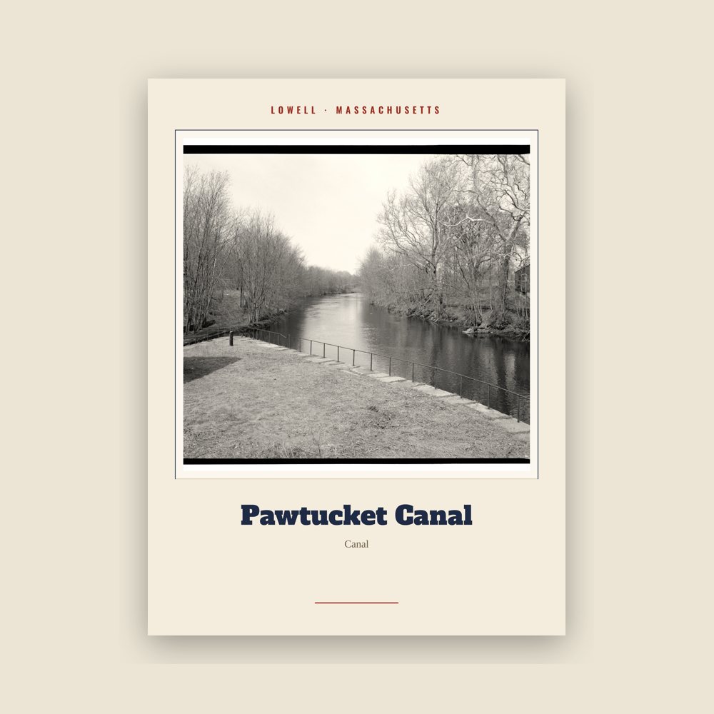 Lowell Pawtucket Canal Landmark Print