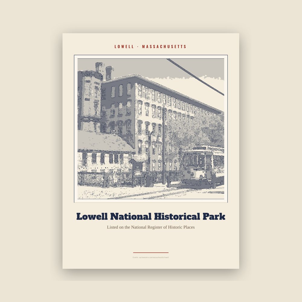 Lowell Lowell National Historical Park Landmark Print