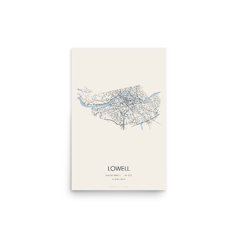 Lowell Street Map Poster · Linen
