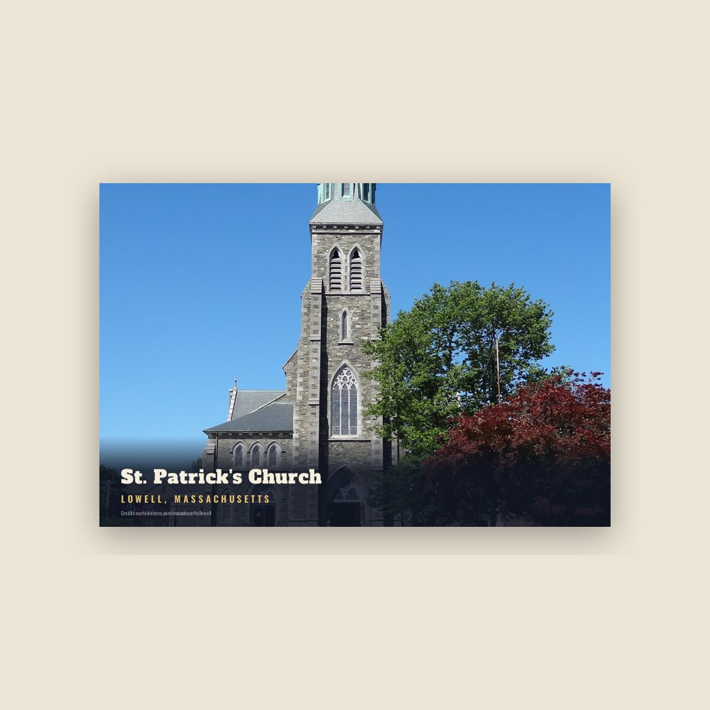 Lowell St. Patrick's Church Postcard