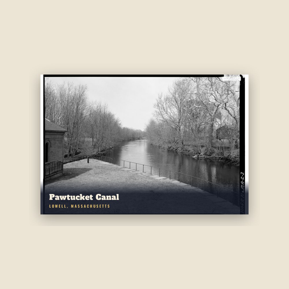 Lowell Pawtucket Canal Postcard