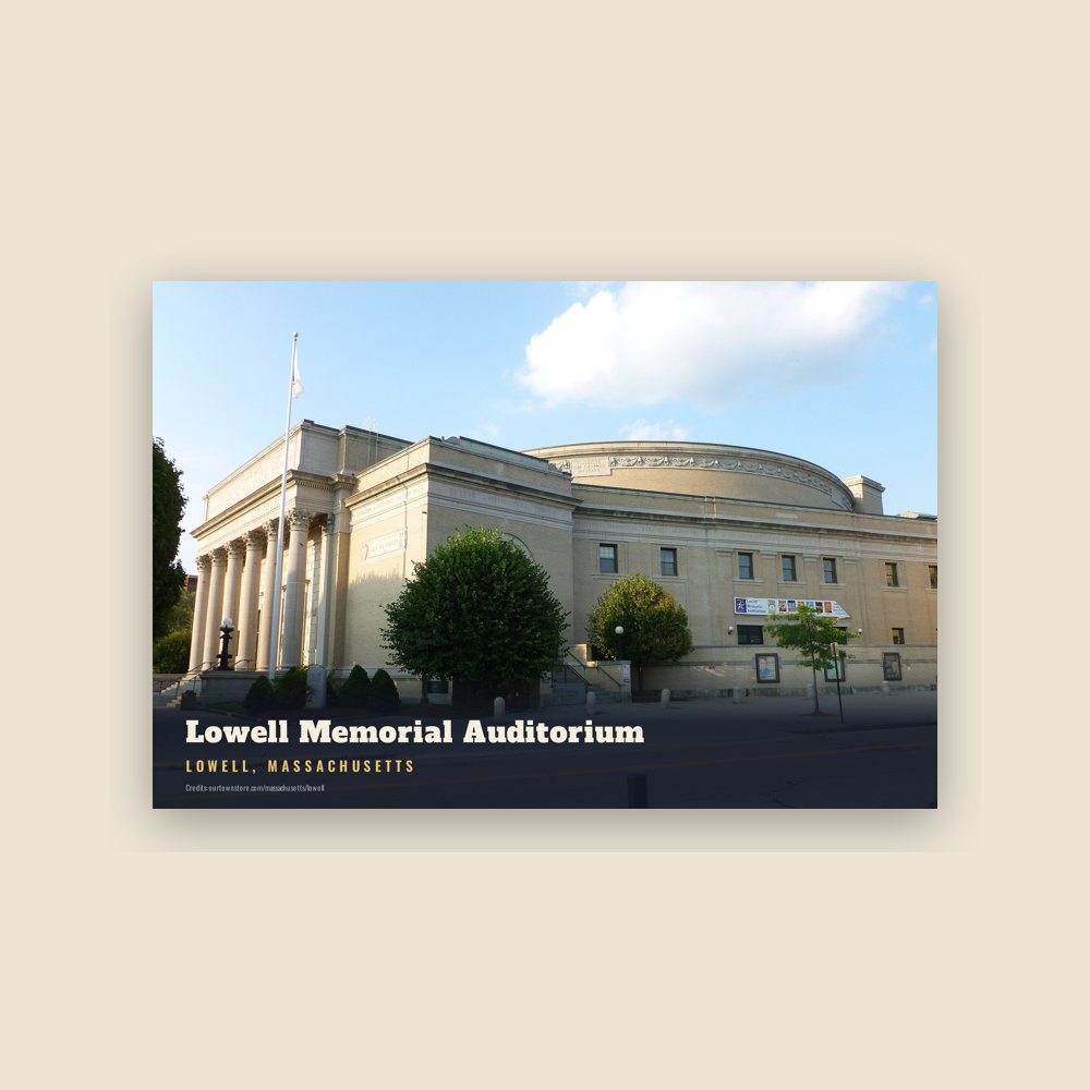 Lowell Lowell Memorial Auditorium Postcard