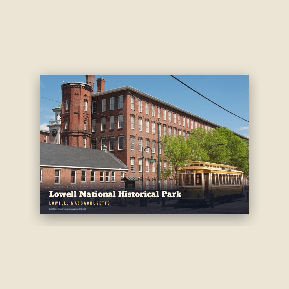 Lowell Lowell National Historical Park Postcard