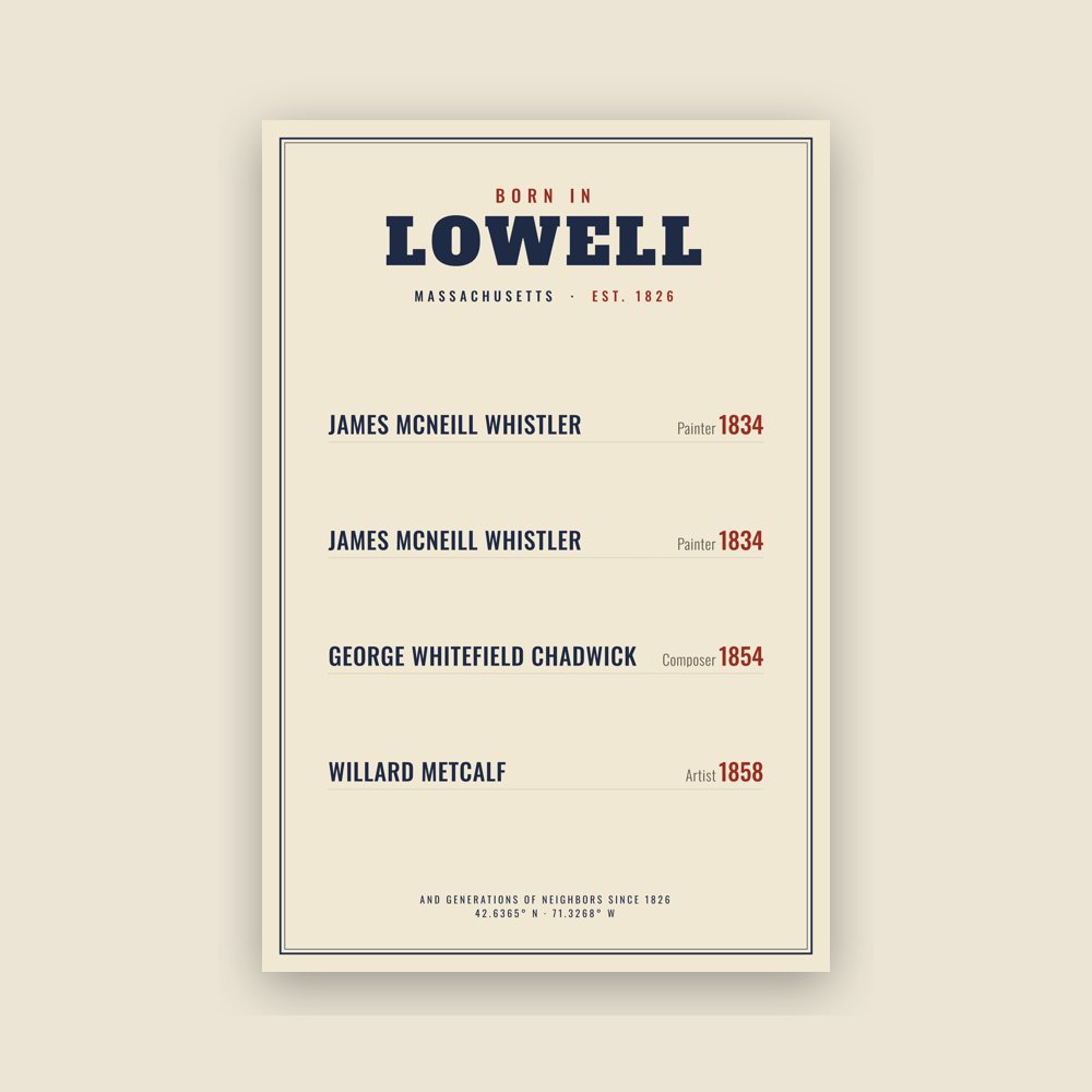 Lowell “Born In” Poster