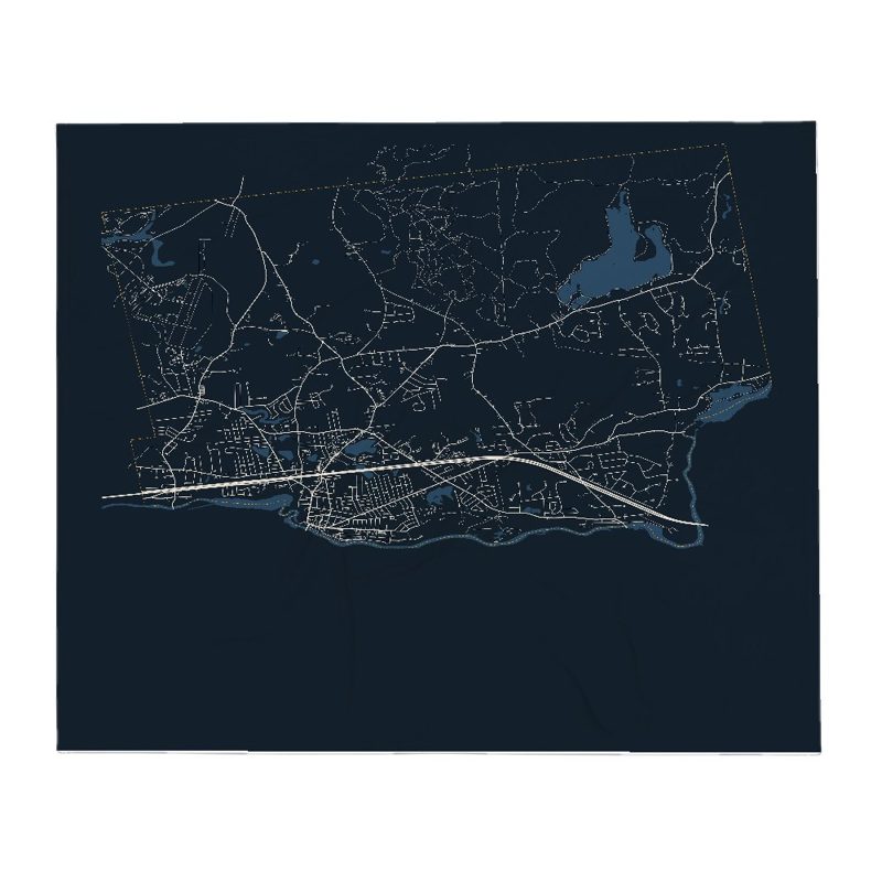 Ludlow Street Map Throw Blanket