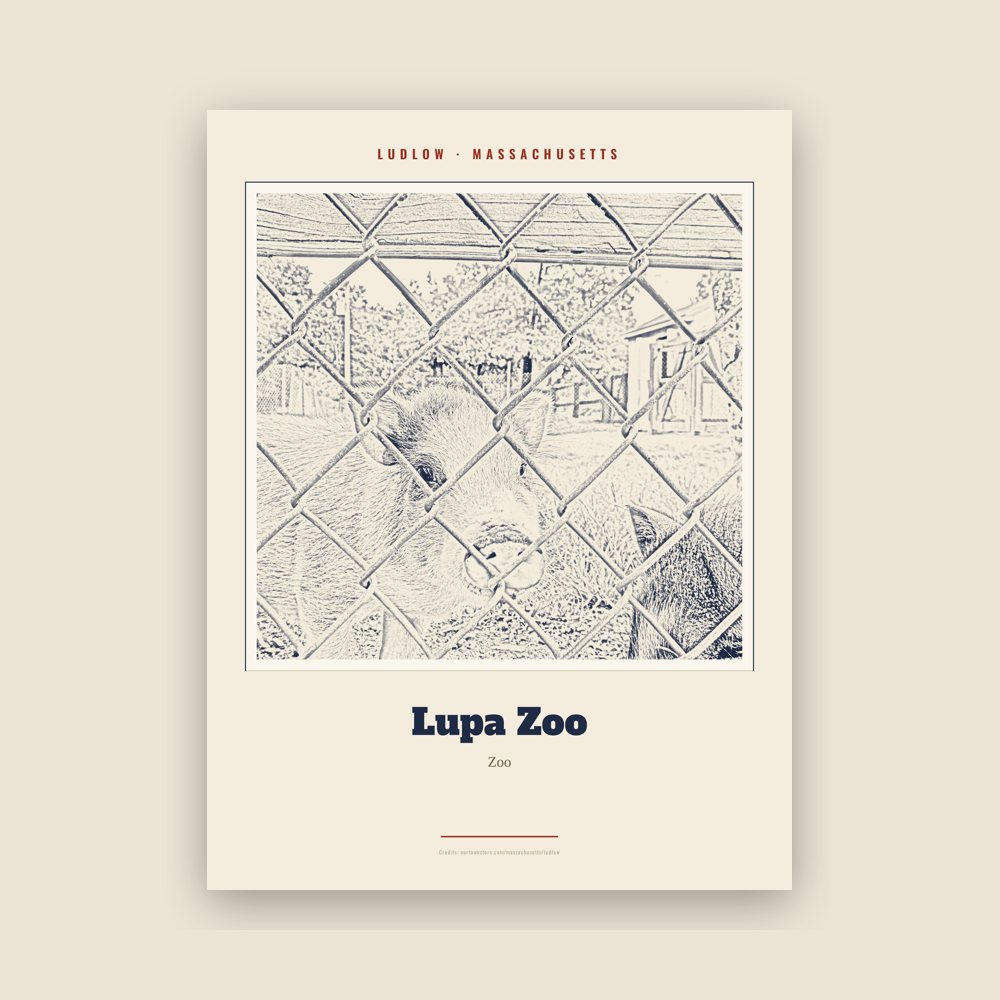 Ludlow Lupa Zoo Landmark Print