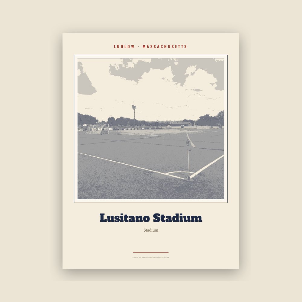 Ludlow Lusitano Stadium Landmark Print