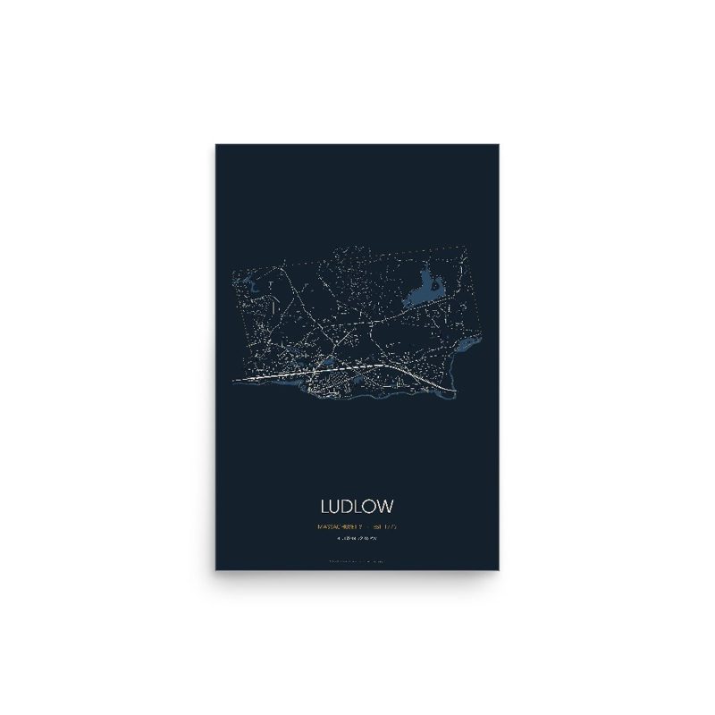 Ludlow Street Map Poster · Midnight