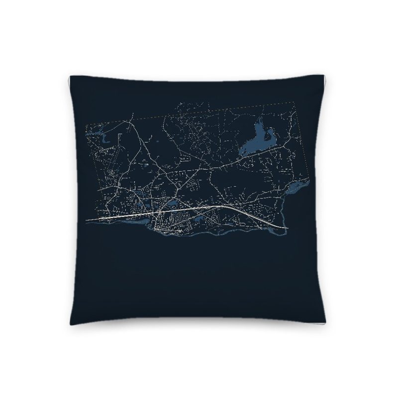 Ludlow Map Throw Pillow