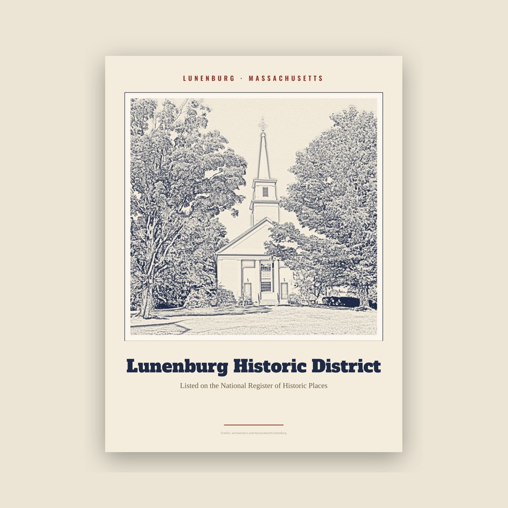 Lunenburg Lunenburg Historic District Landmark Print