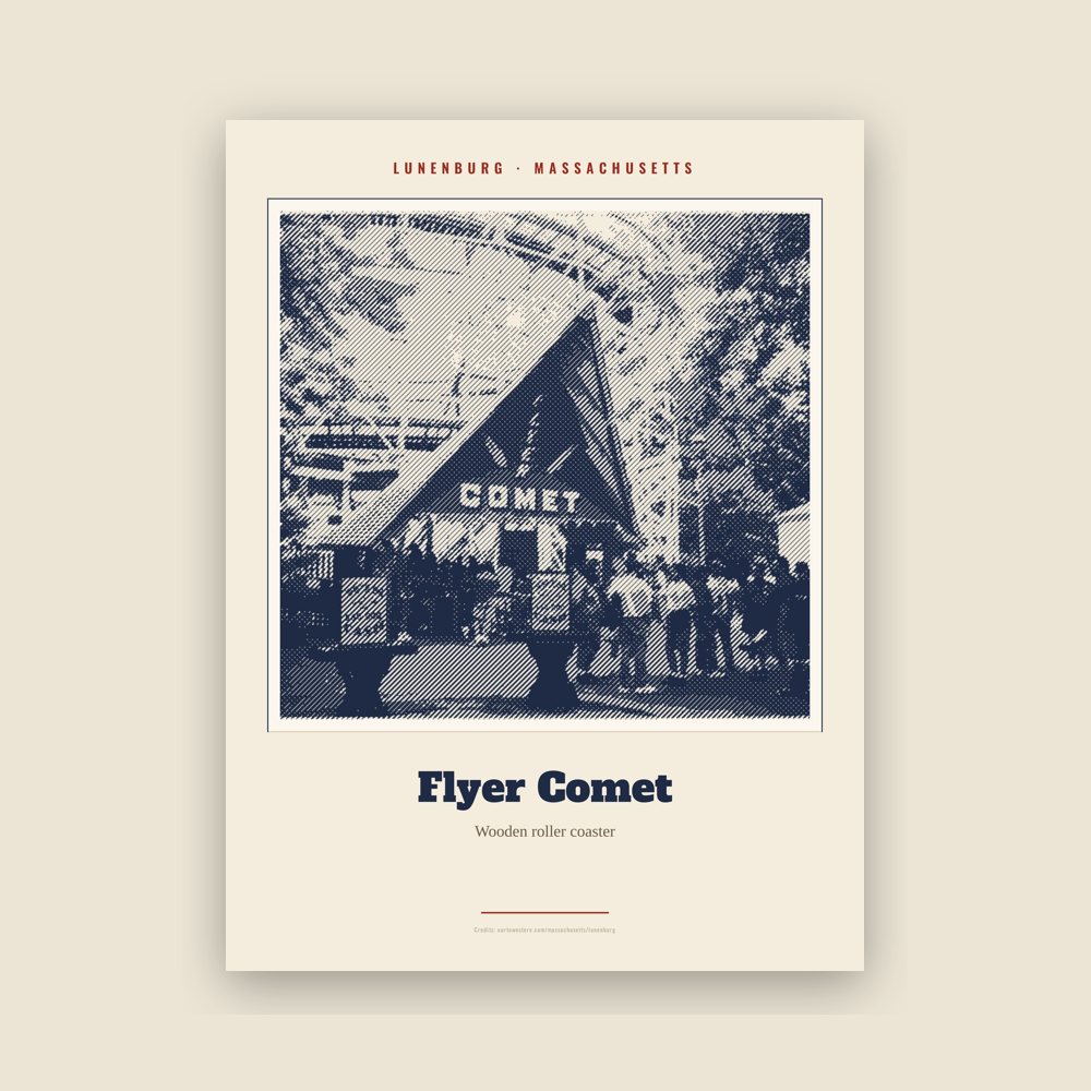 Lunenburg Flyer Comet Landmark Print
