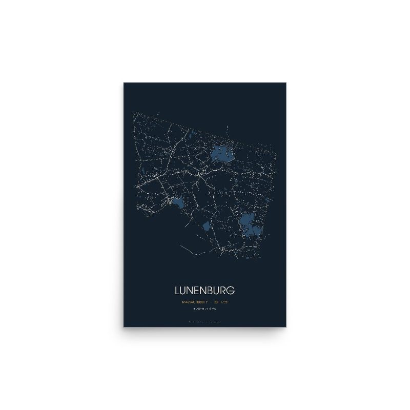 Lunenburg Street Map Poster · Midnight