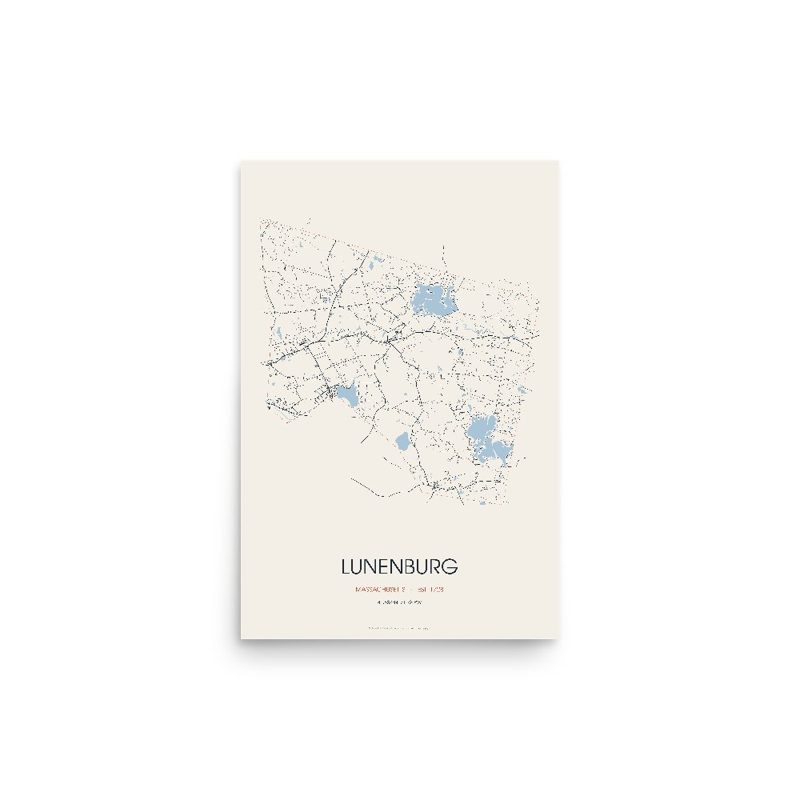 Lunenburg Street Map Poster · Linen