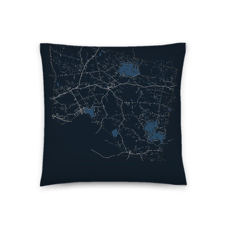 Lunenburg Map Throw Pillow