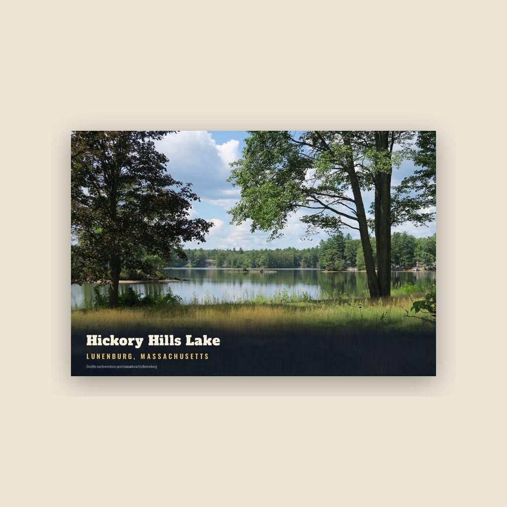 Lunenburg Hickory Hills Lake Postcard