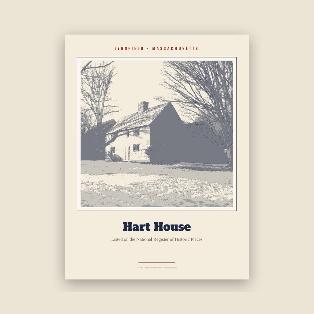 Lynnfield Hart House Landmark Print