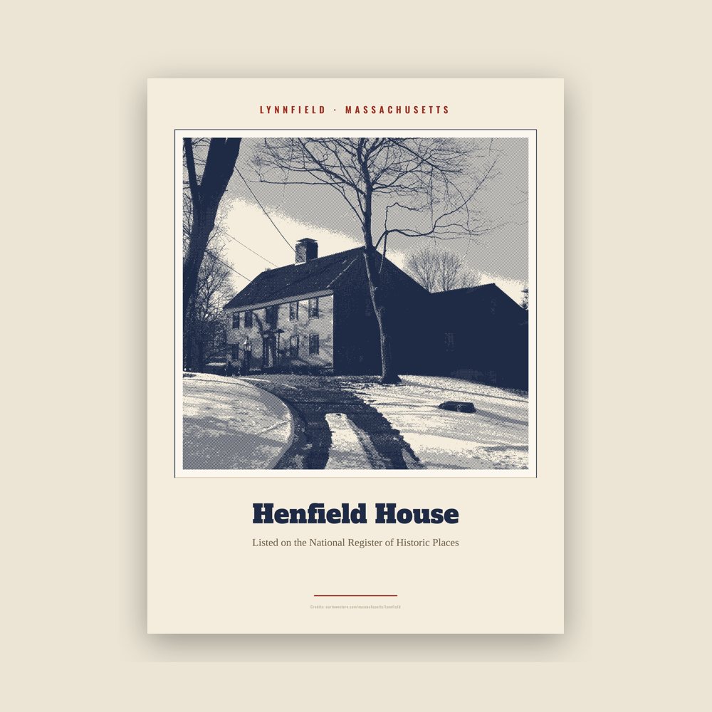 Lynnfield Henfield House Landmark Print
