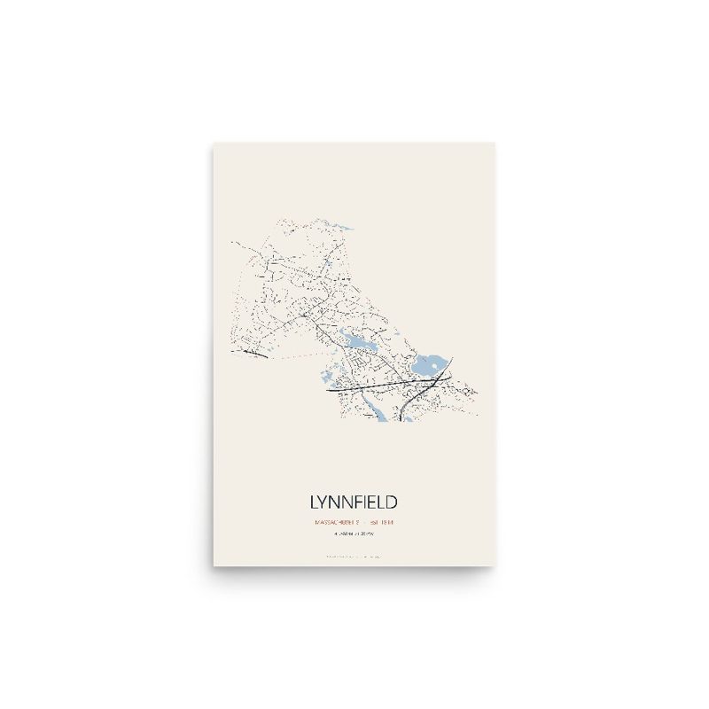 Lynnfield Street Map Poster · Linen