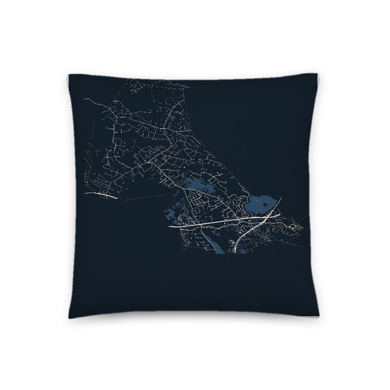 Lynnfield Map Throw Pillow