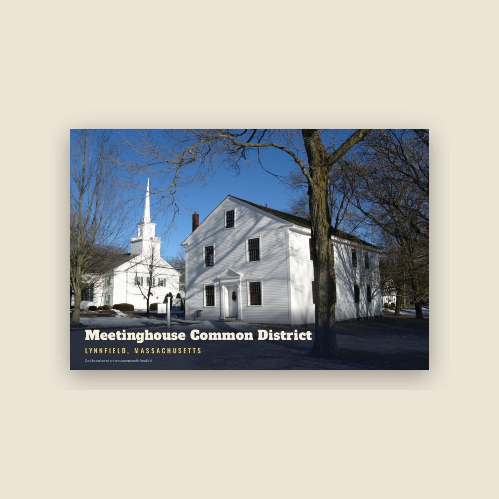 Lynnfield Meetinghouse Common District Postcard