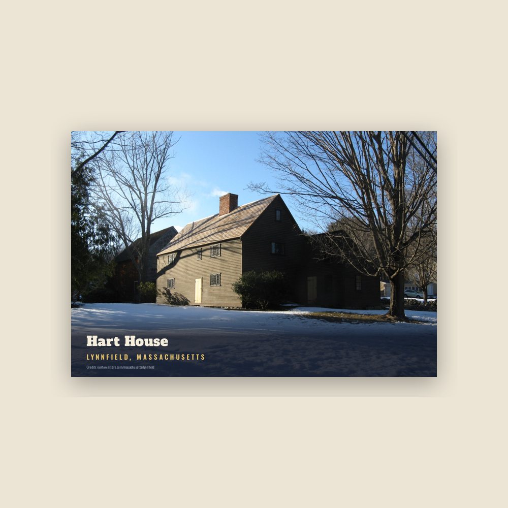 Lynnfield Hart House Postcard