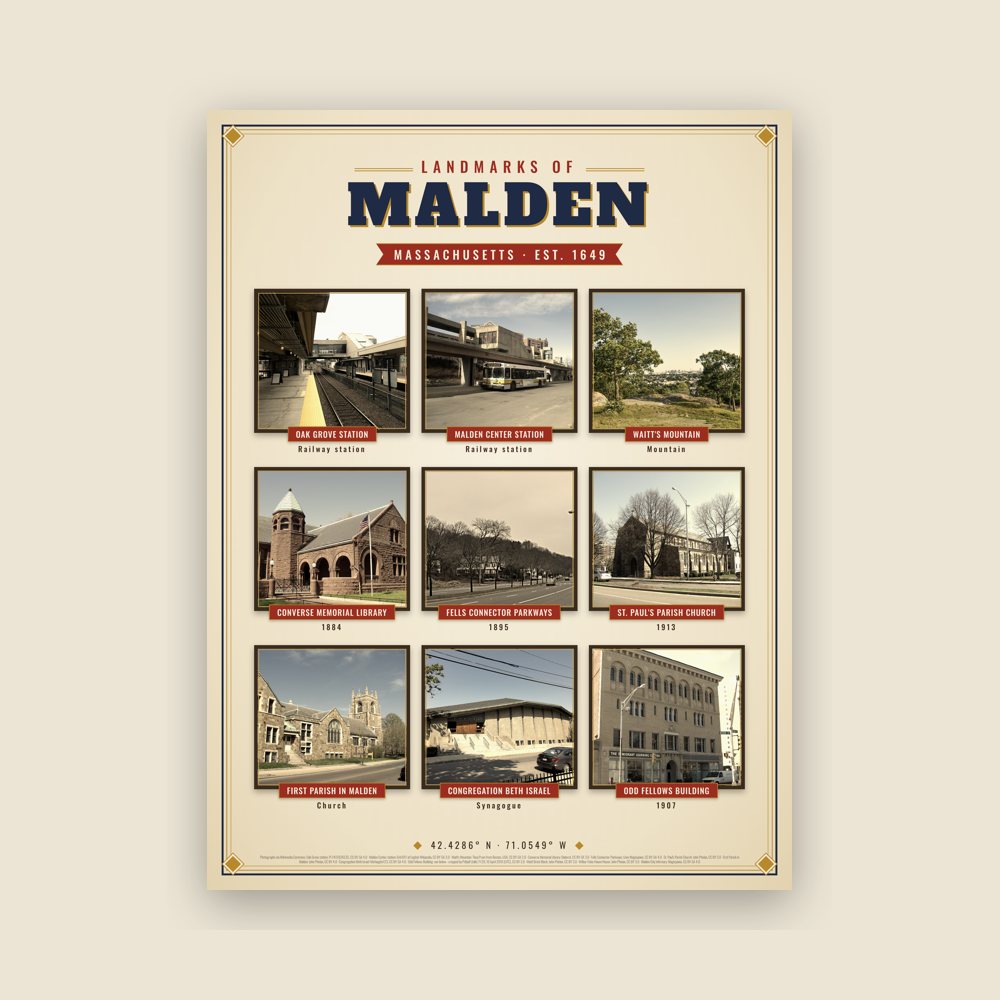 Malden Landmarks Photo Poster