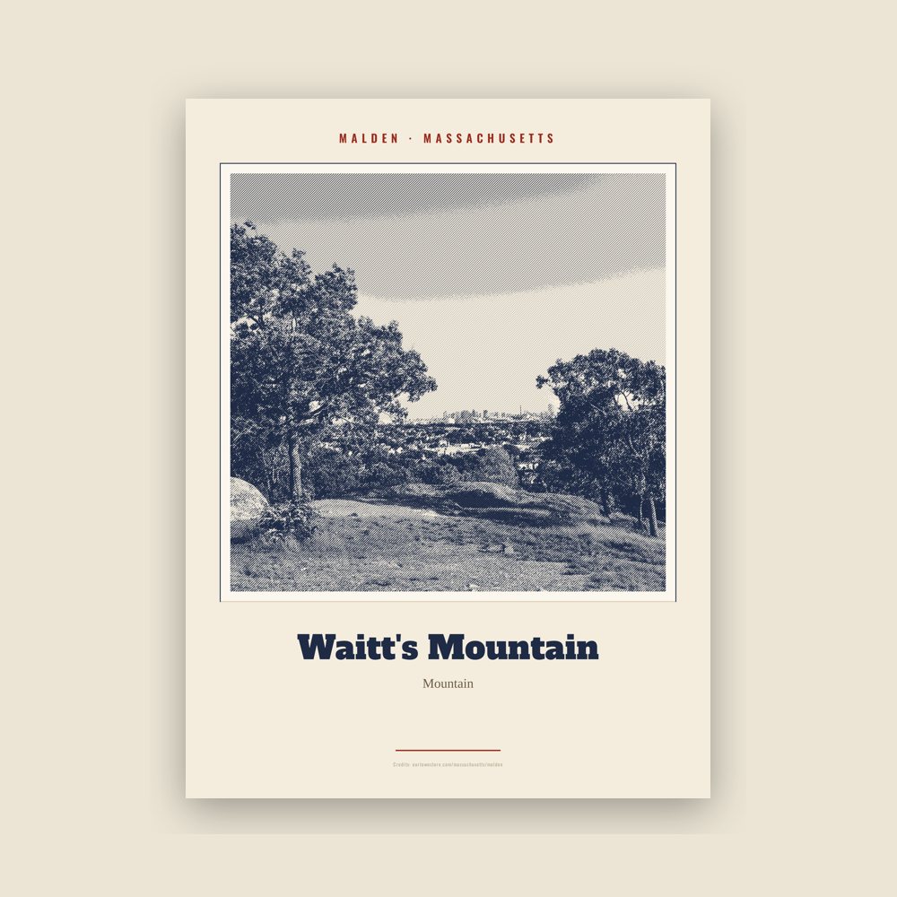 Malden Waitt's Mountain Landmark Print