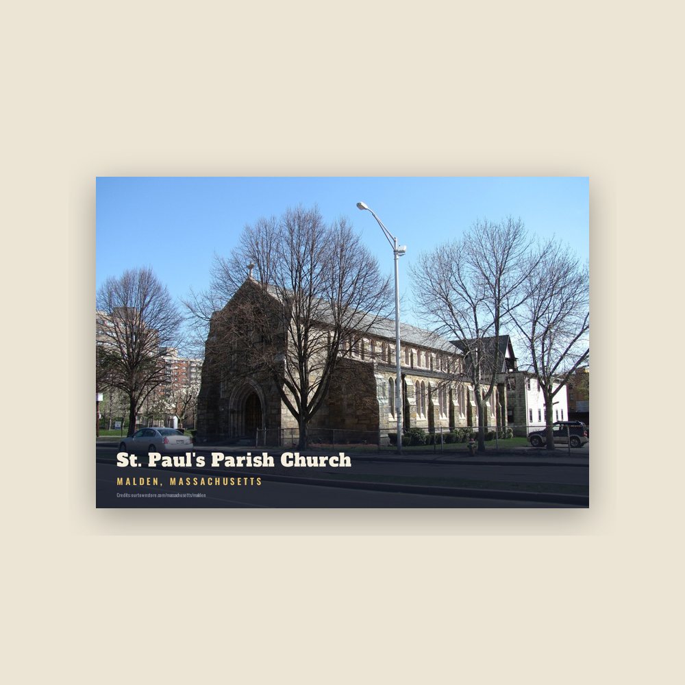 Malden St. Paul's Parish Church Postcard
