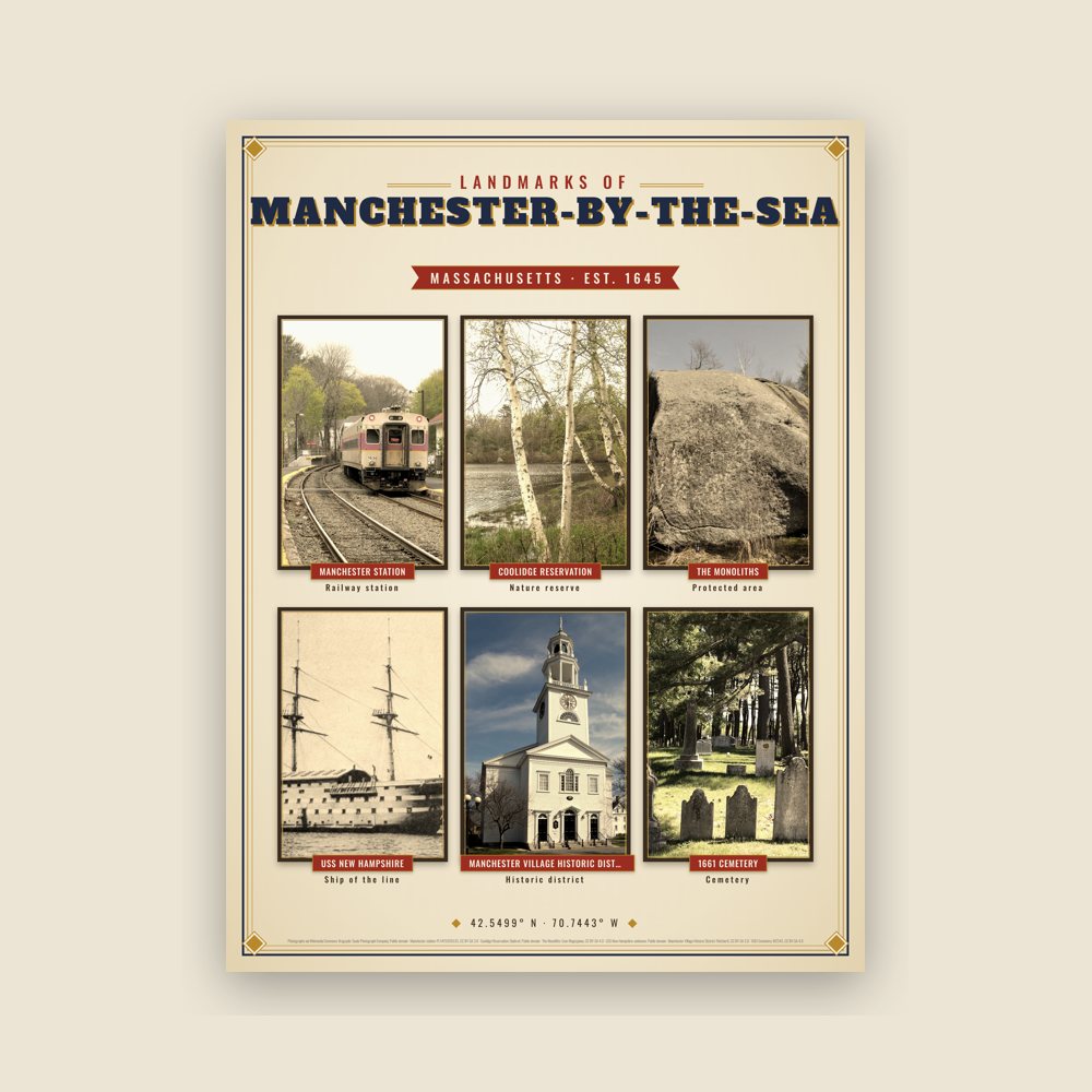 Manchester-by-the-Sea Landmarks Photo Poster