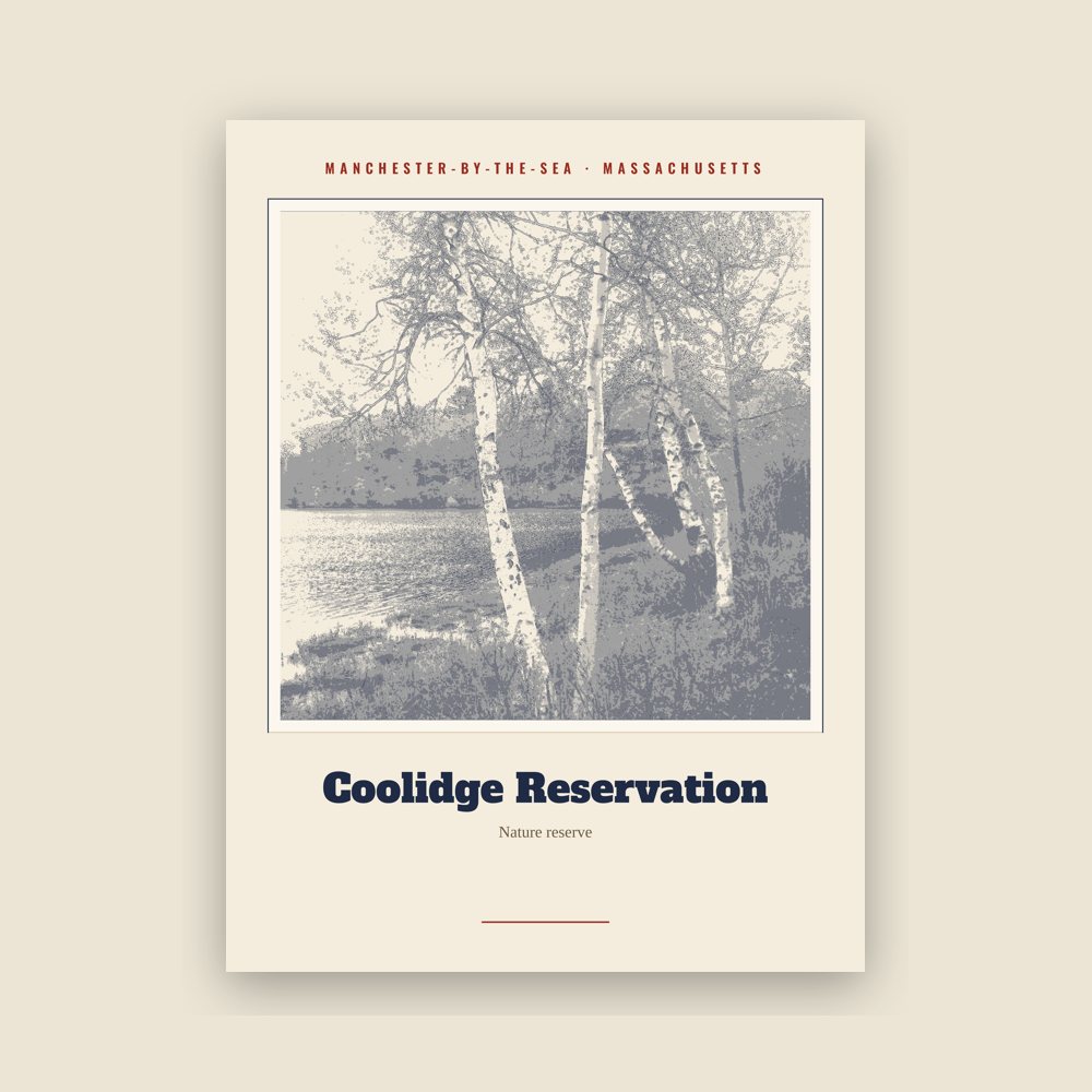 Manchester-by-the-Sea Coolidge Reservation Landmark Print