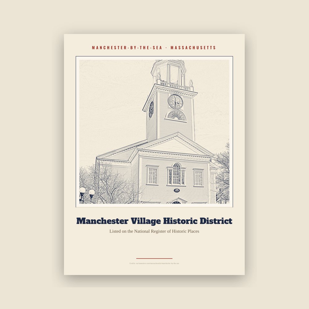 Manchester-by-the-Sea Manchester Village Historic District Landmark Print