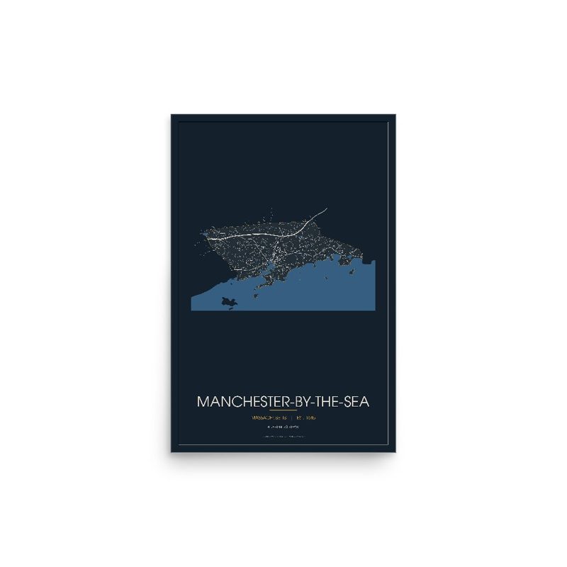 Manchester-by-the-Sea Street Map Poster · Midnight