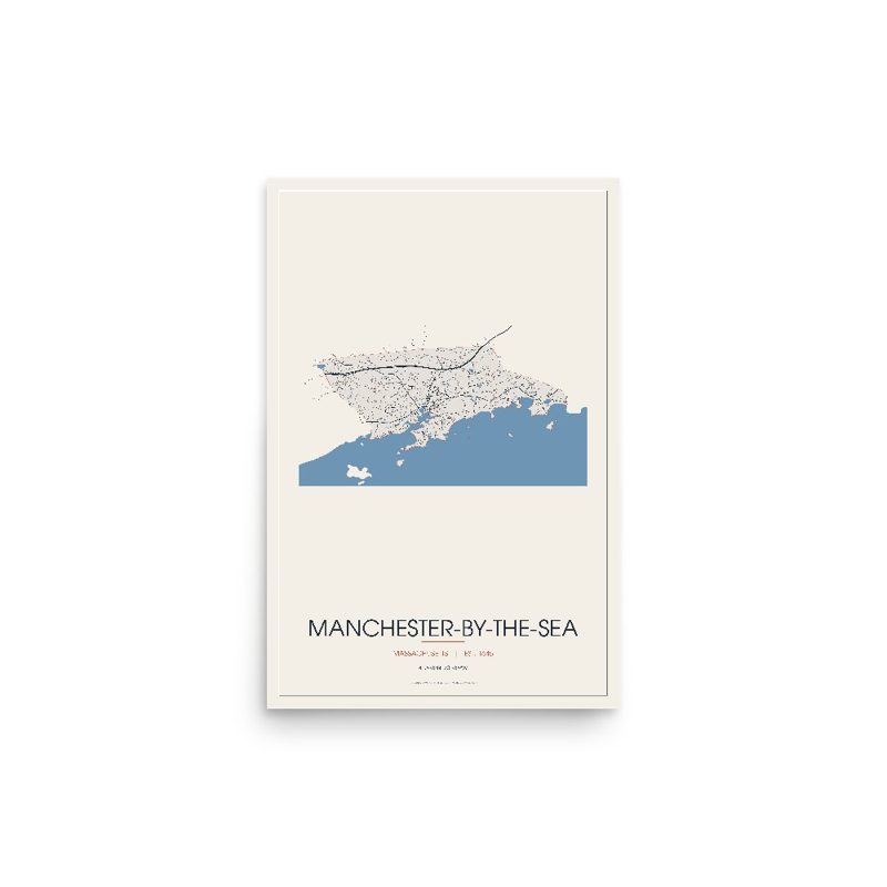 Manchester-by-the-Sea Street Map Poster · Linen