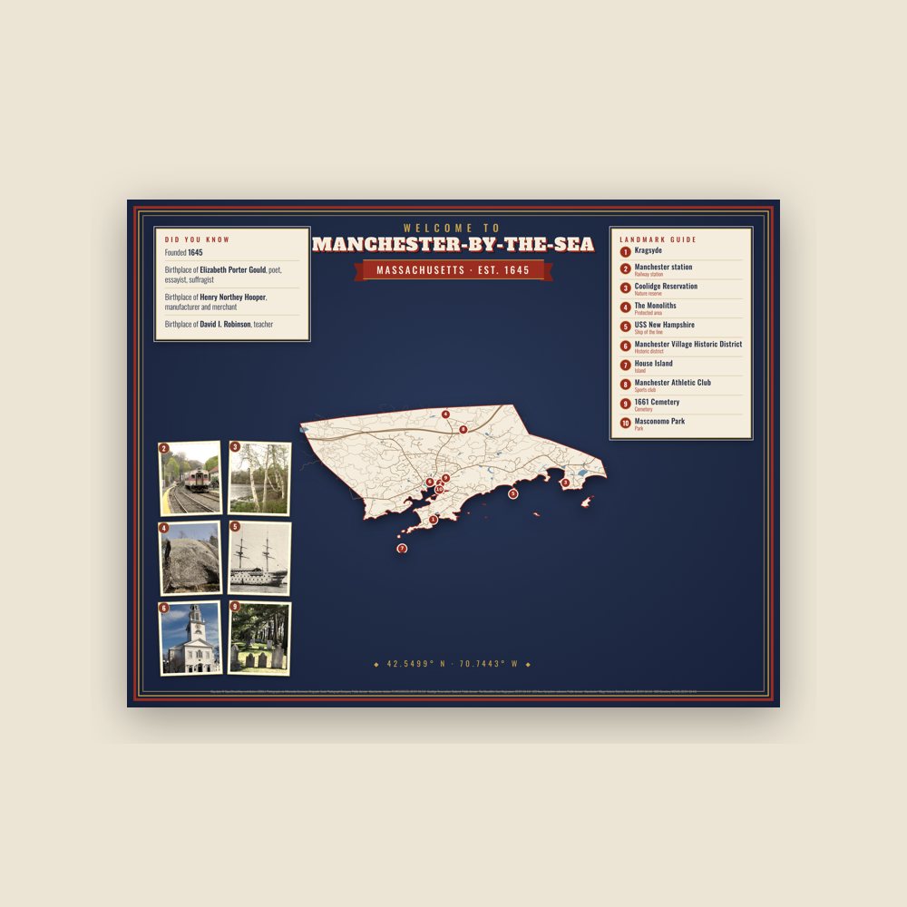Manchester-by-the-Sea Map Placemat