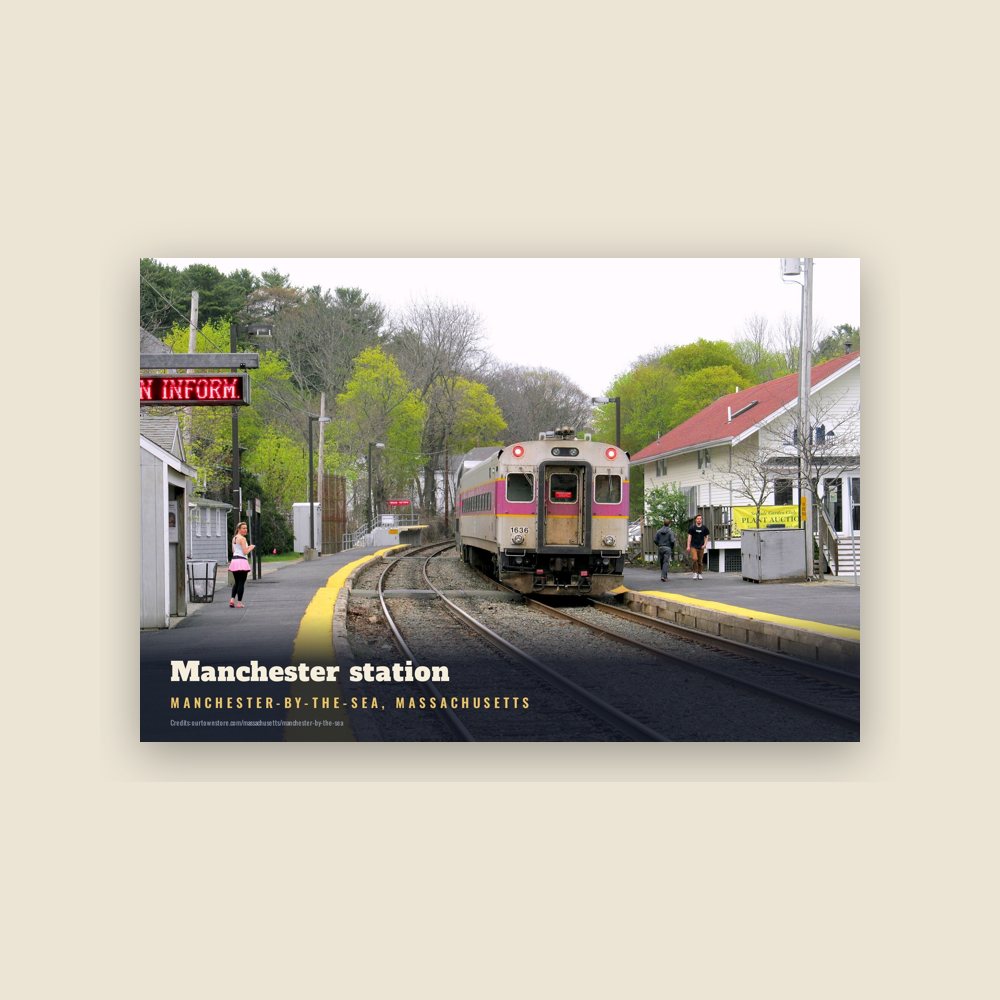 Manchester-by-the-Sea Manchester station Postcard