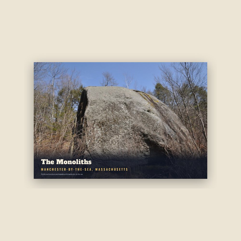 Manchester-by-the-Sea The Monoliths Postcard