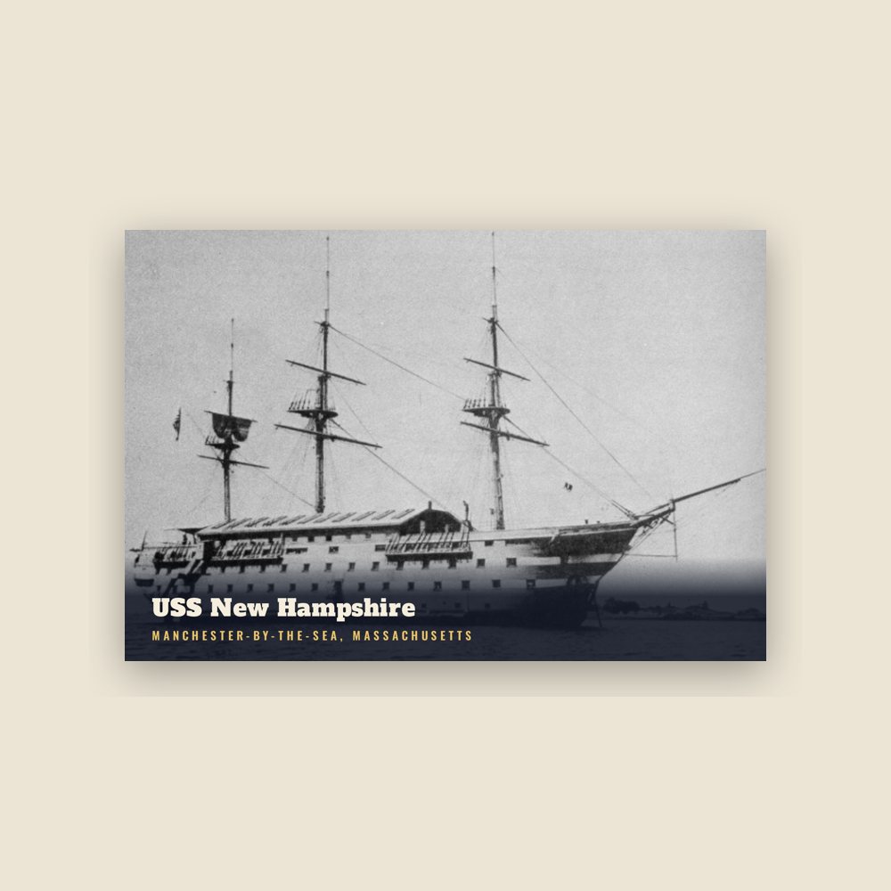 Manchester-by-the-Sea USS New Hampshire Postcard