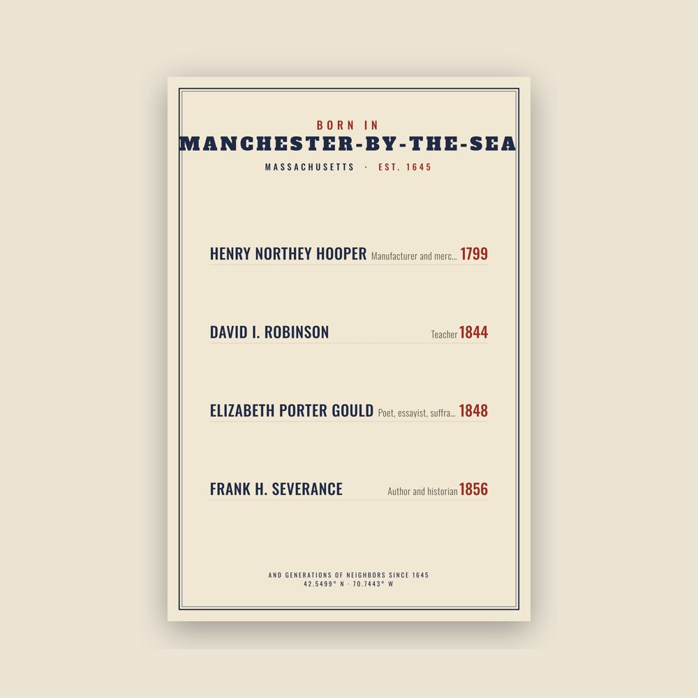 Manchester-by-the-Sea “Born In” Poster