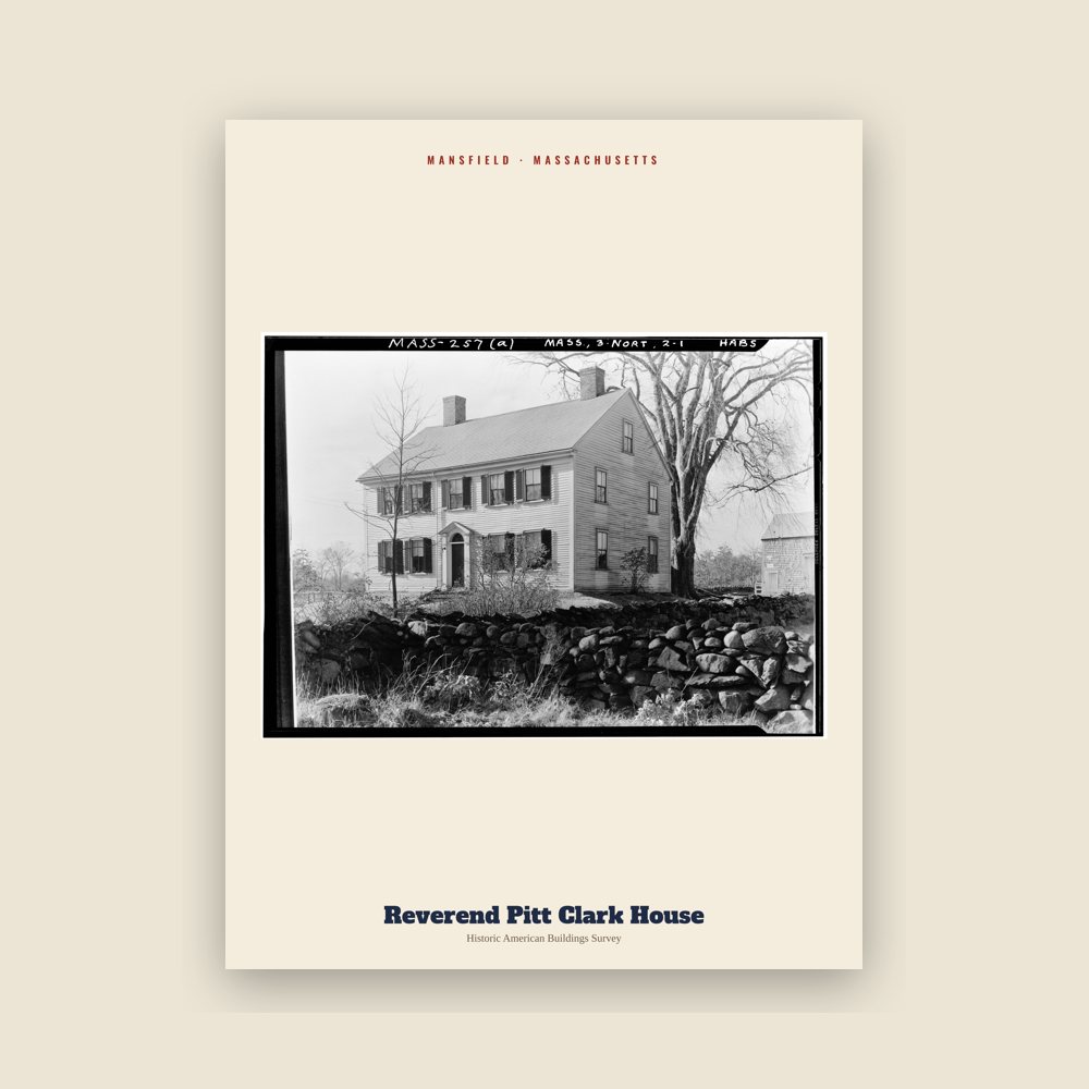 Mansfield Reverend Pitt Clark House Archive Print