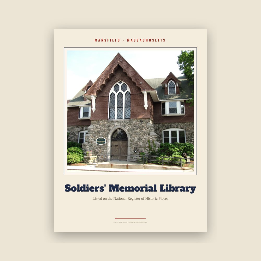 Mansfield Soldiers' Memorial Library Landmark Print