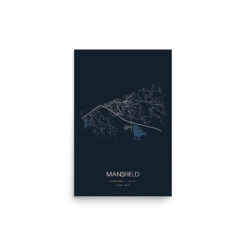 Mansfield Street Map Poster · Midnight