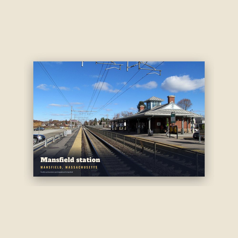 Mansfield Mansfield station Postcard