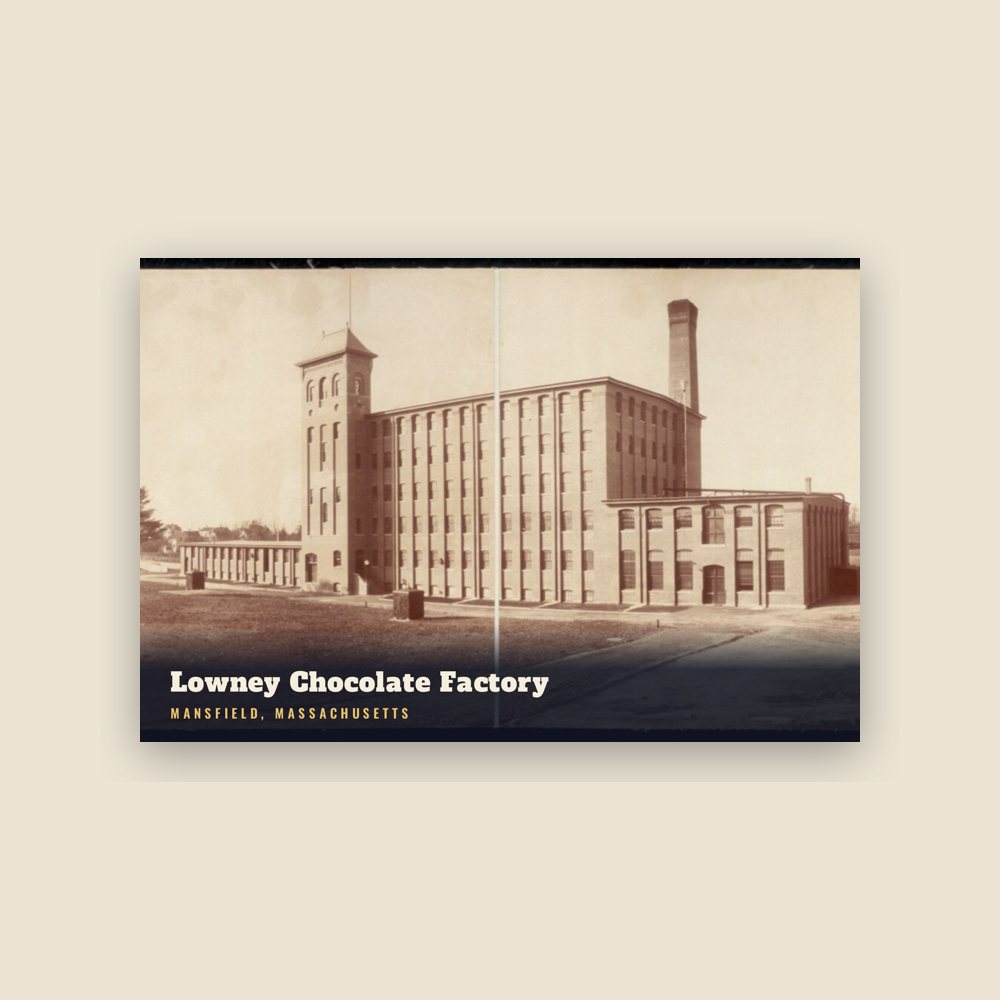 Mansfield Lowney Chocolate Factory Postcard