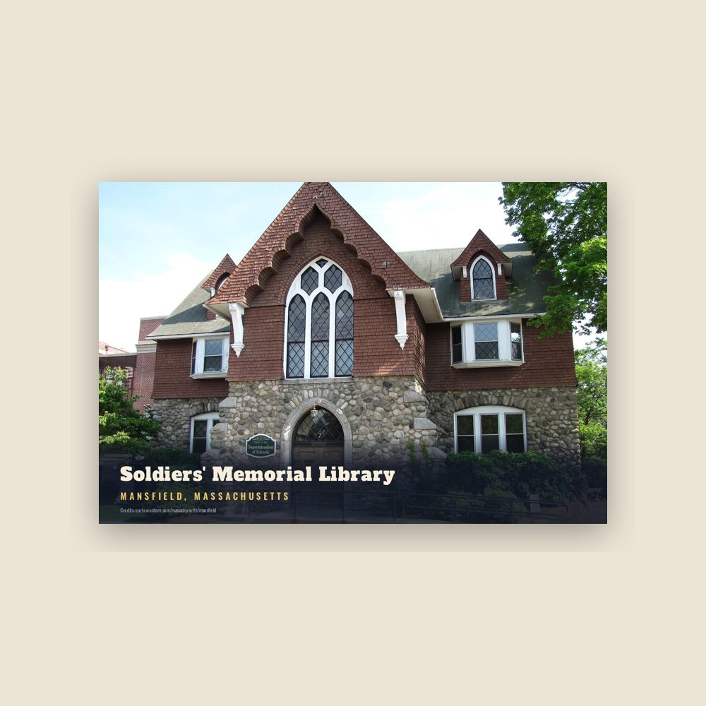 Mansfield Soldiers' Memorial Library Postcard