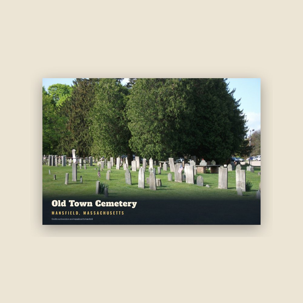 Mansfield Old Town Cemetery Postcard