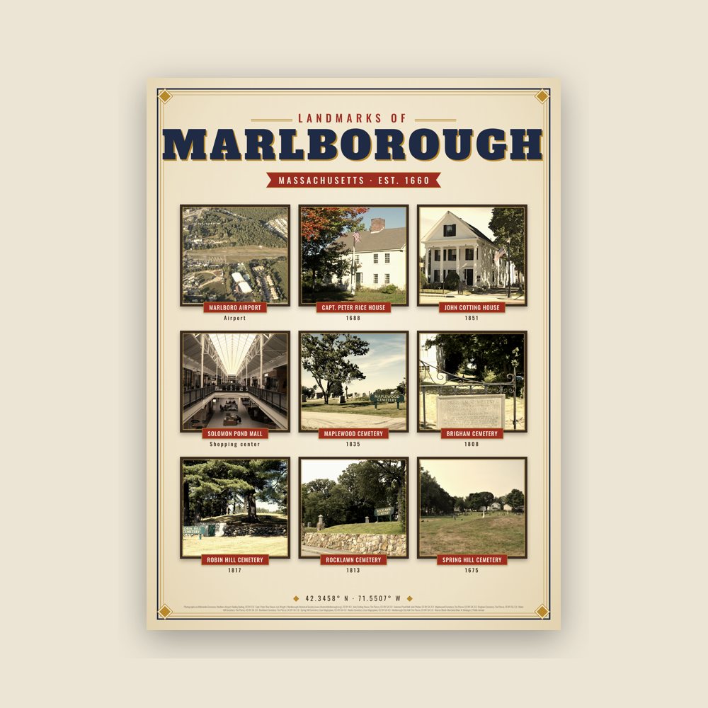 Marlborough Landmarks Photo Poster