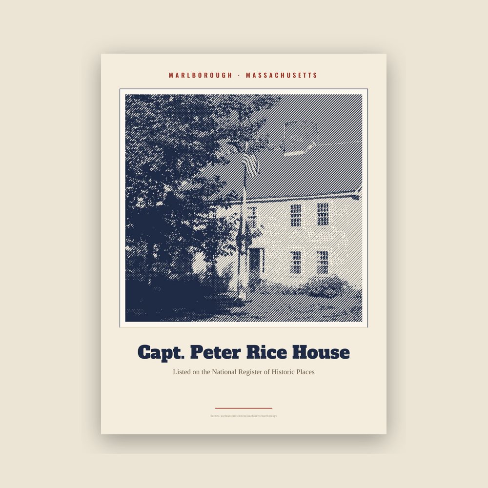 Marlborough Capt. Peter Rice House Landmark Print